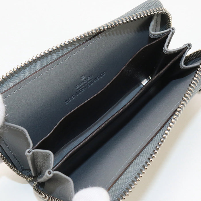Gucci Gu92955 Zip Coin Case Gg Supreme Coin Pocket Pvc Gray Unisex