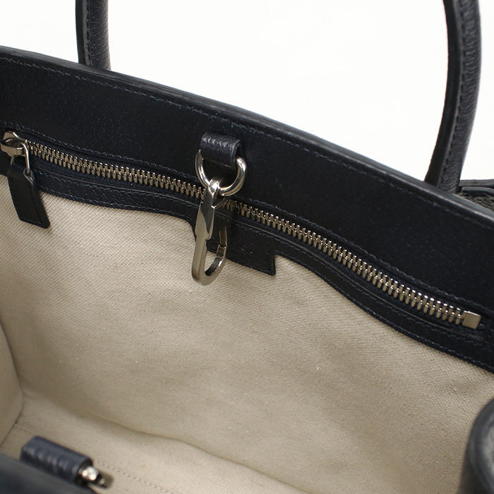 Gucci Gu93206 Small Interlocking G Tote Bag Pvc Navy Women