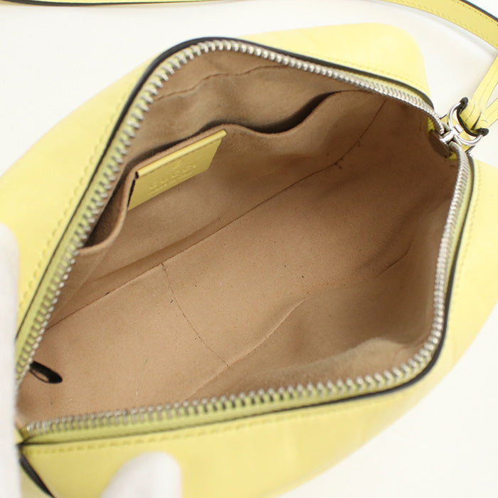 Gucci 448065 Shoulder Bag Gg Marmont Mini Camera Bag Quilted Leather Yellow Women
