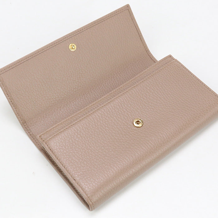 Gucci Gu93385 Continental Wallet Double G Purse Folio Leather Pink Women