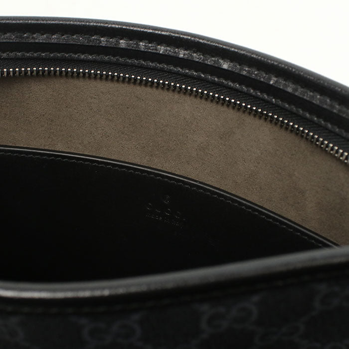 Gucci 672956 Interlocking G Clutch Bag Gg Supreme Black Mens