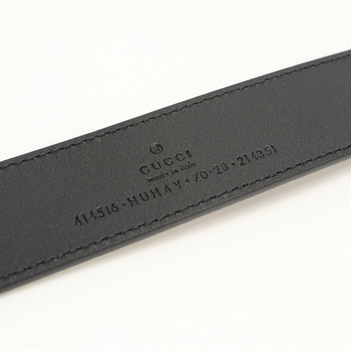 Gucci 414516 Double G Slim Belt Gg Supreme Canvas Beige Mens