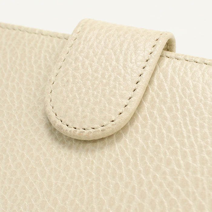 Gucci 615525 Cao0G 9522 Bi-Fold Wallet Tallarcalf Interlocking G W Hook Wallet Leather White Women