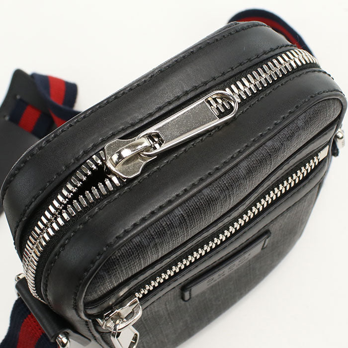 Gucci 682357 K5Rln 1095 Mini Shoulder Bag Gg Supreme Diagonal Leather Black Mens