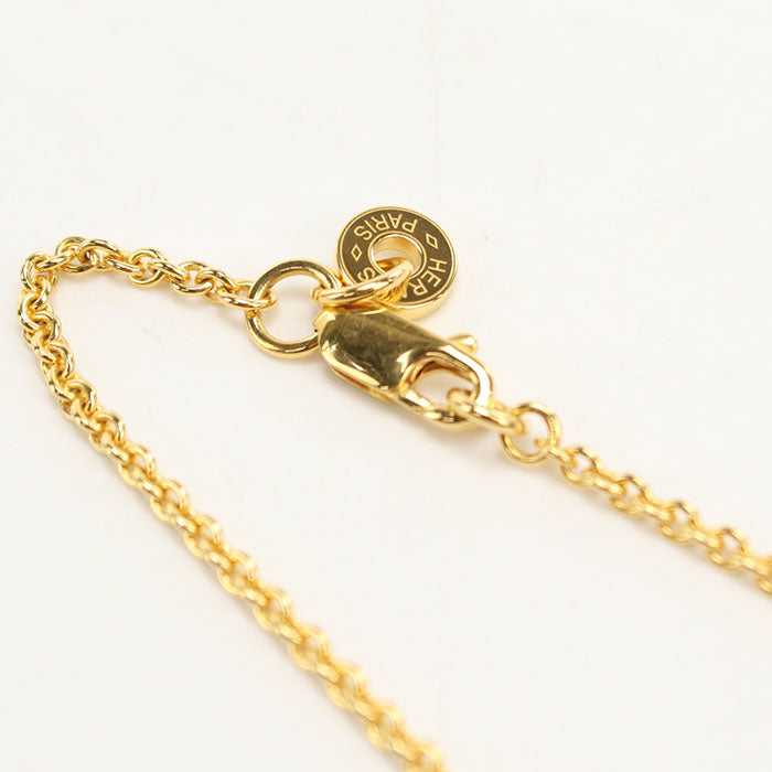Hermes Necklace Col H Necklace Gold Plated, Vaud Swift Gold Women