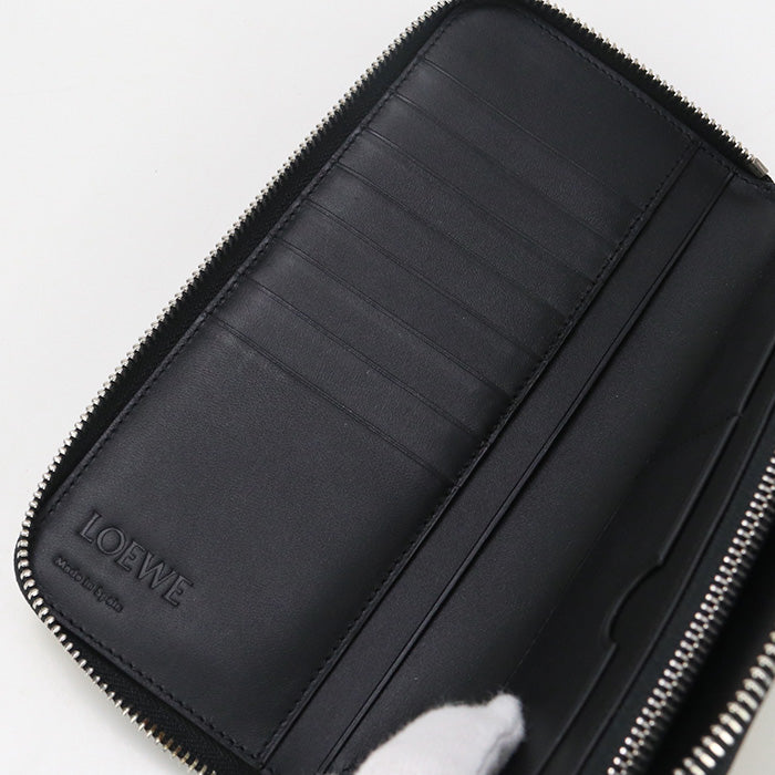 Loewe Zip Around Wallet Puzzle Pursezip Around Calfskin Green Women