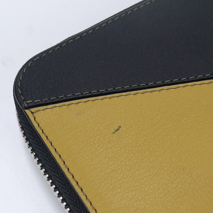 Loewe Zip Around Wallet Puzzle Pursezip Around Calfskin Green Women