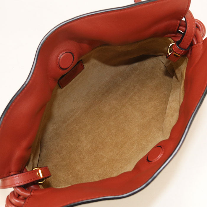 Loewe Shoulder Bag Flamenco Clutch Mini Clutch Bag Nappa Leather Red Women