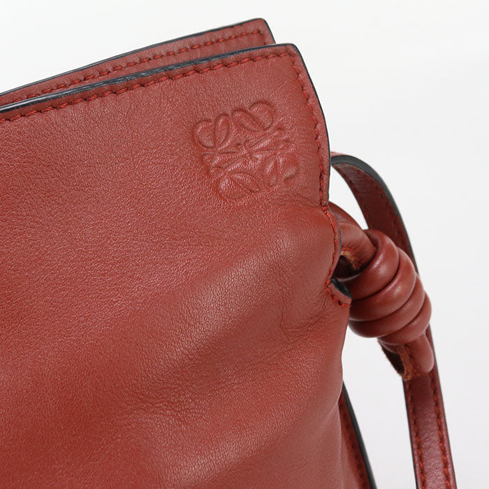 Loewe Shoulder Bag Flamenco Clutch Mini Clutch Bag Nappa Leather Red Women