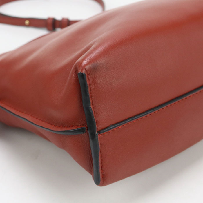 Loewe Shoulder Bag Flamenco Clutch Mini Clutch Bag Nappa Leather Red Women