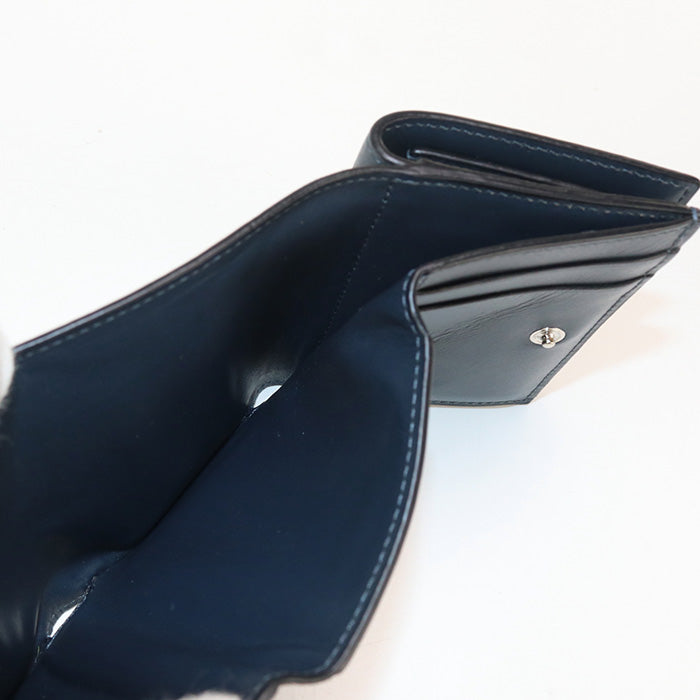 Loewe Lo93011 Trifold Wallet Anagram Three Fold Wallet Calfskin Navy Mens