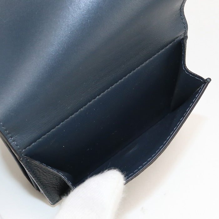 Loewe Lo93011 Trifold Wallet Anagram Three Fold Wallet Calfskin Navy Mens