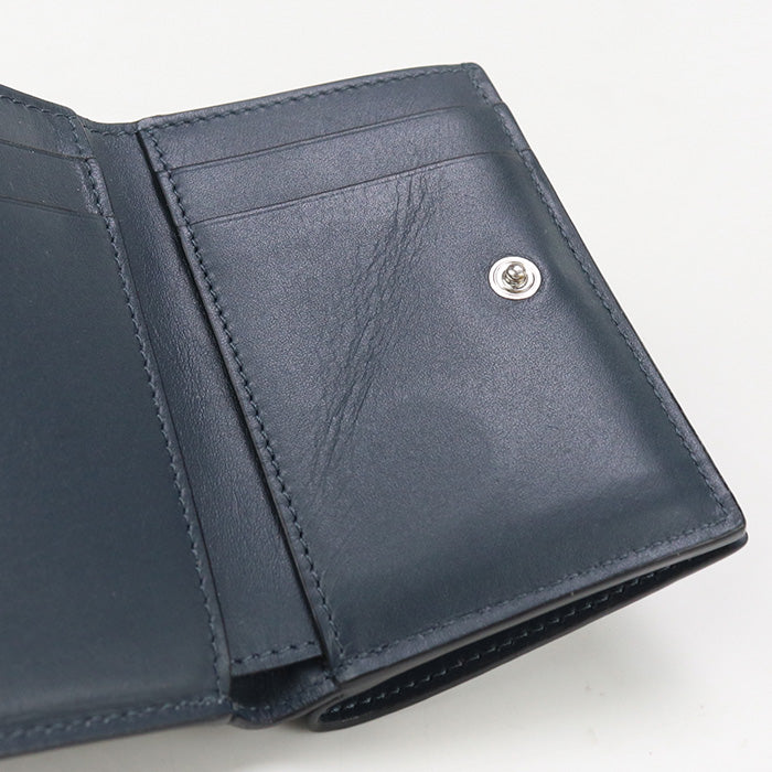 Loewe Lo93011 Trifold Wallet Anagram Three Fold Wallet Calfskin Navy Mens