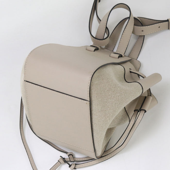 Loewe 314.12.V07 Mini Hammock Drawstring Bag Handbag Calfskin Beige Women