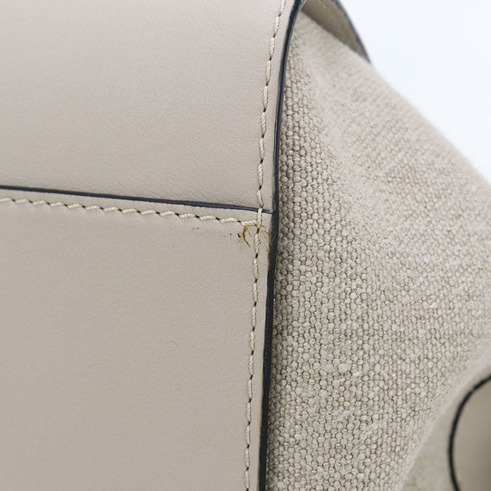 Loewe 314.12.V07 Mini Hammock Drawstring Bag Handbag Calfskin Beige Women