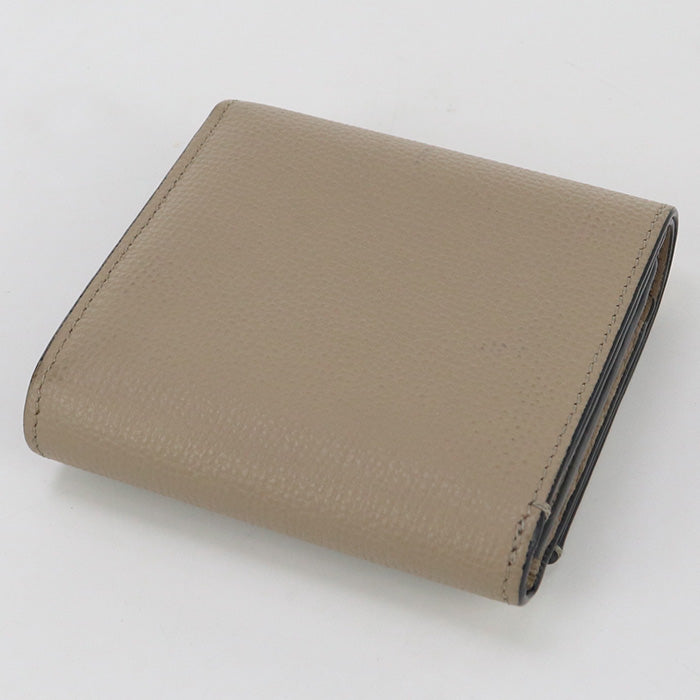 Loewe C821L57X01 Bi-Fold Wallet Anagram Compact Wallet Calfskin Beige Women