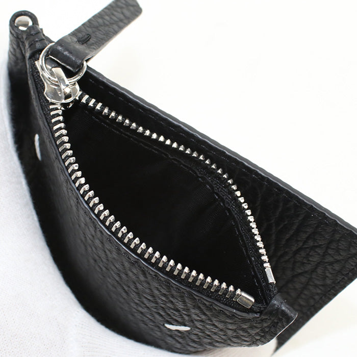 Maison Margiela Mar93159 4 Stitch Money Clip Folded Wallet Leather Black Women