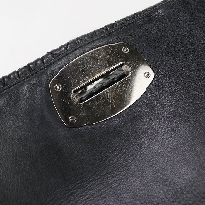 Miumiu(Outlet)2Way Shoulder Bag Tote Bag Materasse Leather Black Women