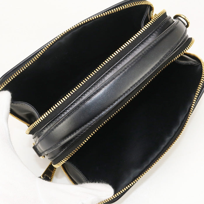 Miumiu(Outlet) 5Bh229 2Way Handbag Diagonal Shoulder Bag Leather Black Women