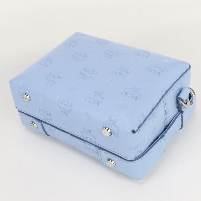 Mcm Mwr9Sbf25 2Way Handbag Handbag Leather Blue Women