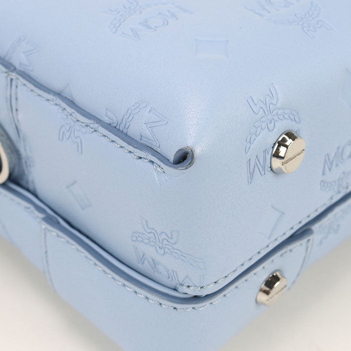 Mcm Mwr9Sbf25 2Way Handbag Handbag Leather Blue Women