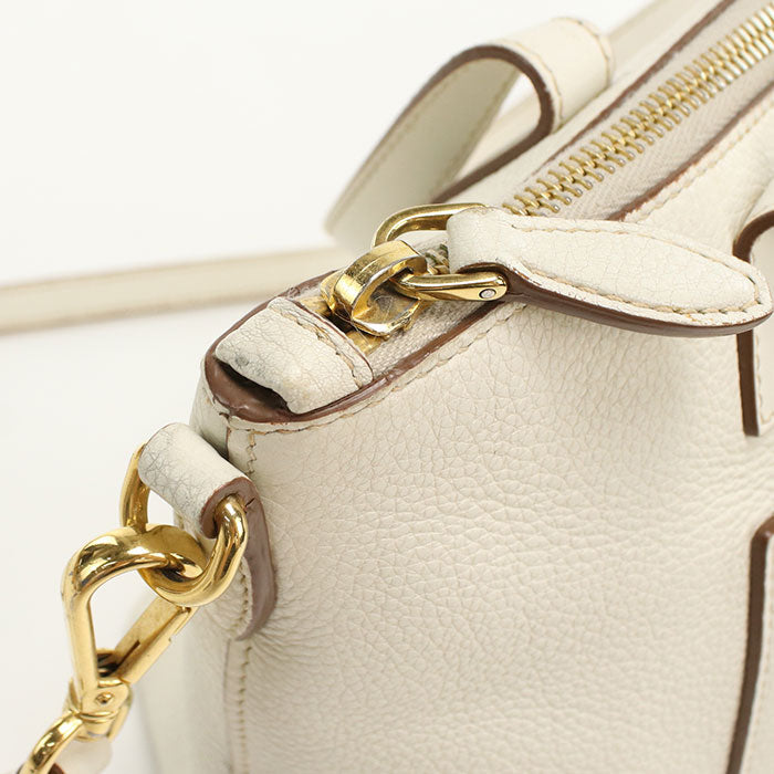 Prada 1Ba068 2Way Handbag Calfskin White Women