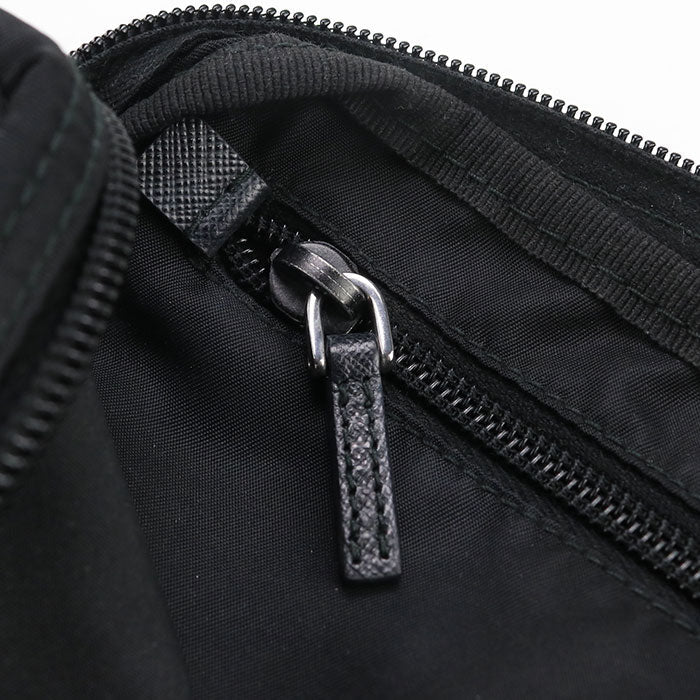 Prada 1Na021 Pouch Triangular Plate Cosmetic Pouch, Accessory Pouch Nylon Black Women(Unisex)