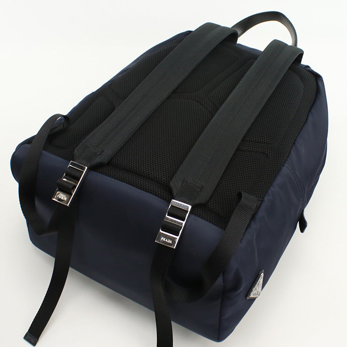 Prada 2Vz066 Backpack Testo Saffiano Day Pack Nylon,Leather Navy Mens(Unisex)
