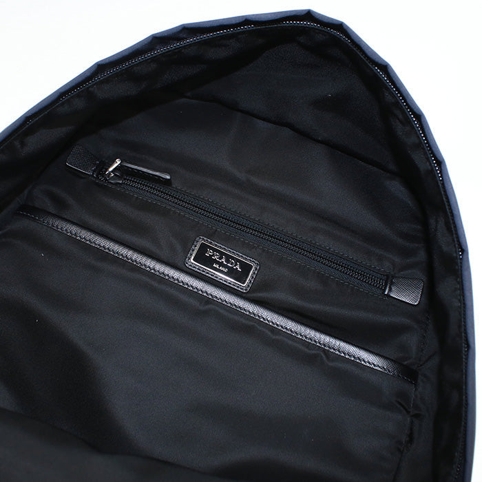 Prada 2Vz066 Backpack Testo Saffiano Day Pack Nylon,Leather Navy Mens(Unisex)