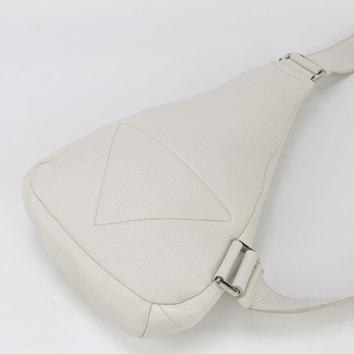 Prada 2Vz098 Body Bag Cross Vitello Dyno Belt Bag Leather White Mens