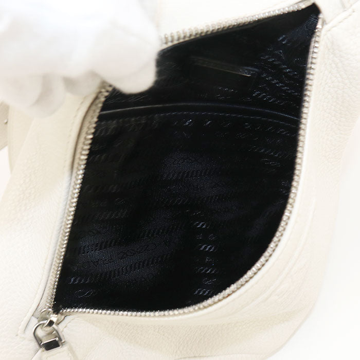 Prada 2Vz098 Body Bag Cross Vitello Dyno Belt Bag Leather White Mens