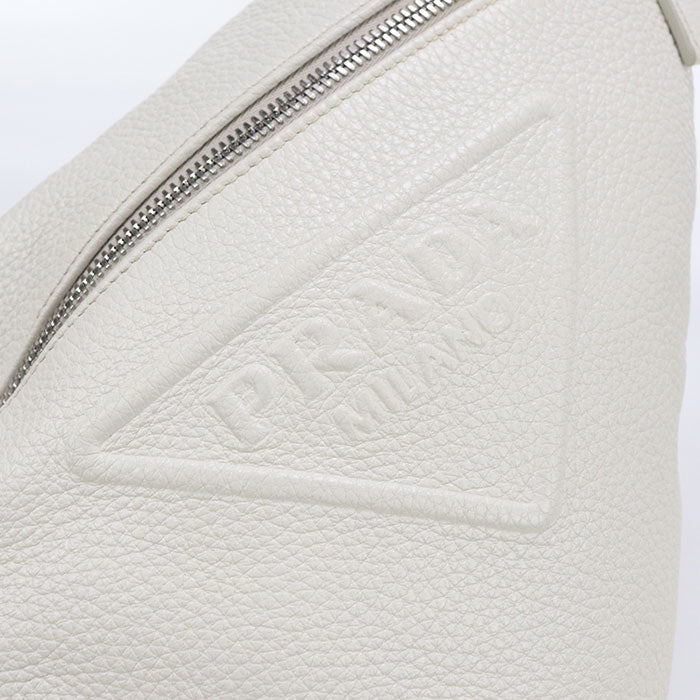 Prada 2Vz098 Body Bag Cross Vitello Dyno Belt Bag Leather White Mens