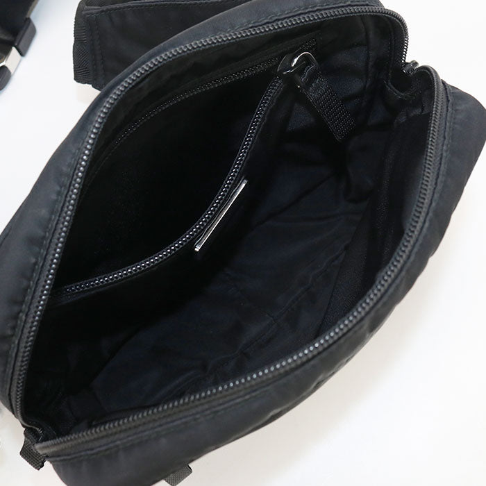 Prada 2Vl001 2A6D F0002 Belt Bag Body Bag Nylon Black Mens