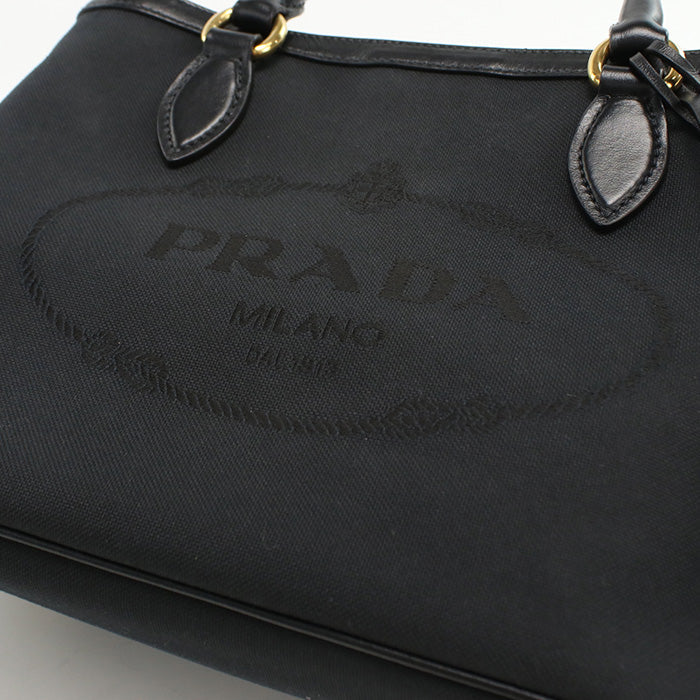 Prada 1Ba172 Ucw F0002 2Way Tote Bag Canvas Black Women