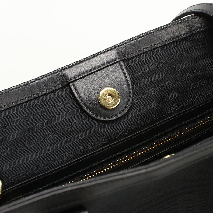 Prada 1Ba172 Ucw F0002 2Way Tote Bag Canvas Black Women