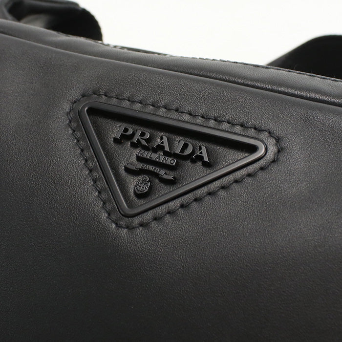 Prada 2Vh127 Belt Bag Body Bag Leather/Vitello Black Mens