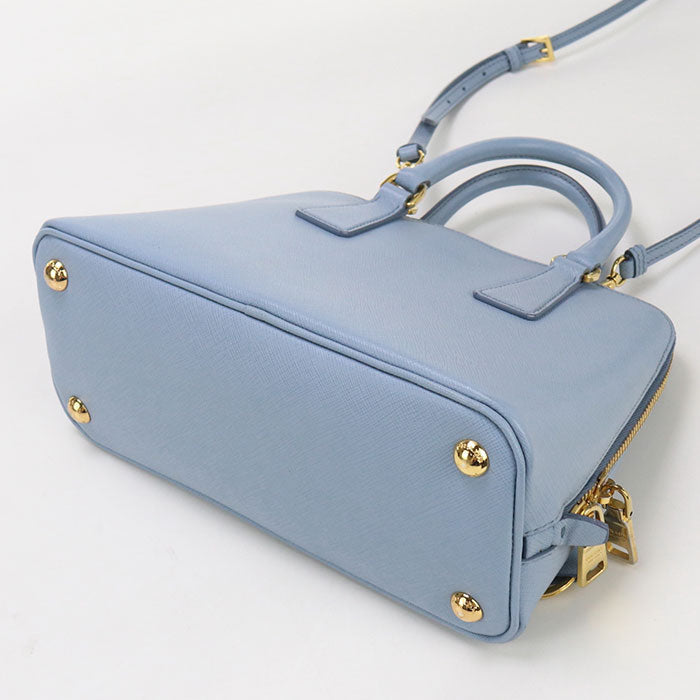 Prada 1Ba838 2Way Handbag/Safiano Leather Blue Women