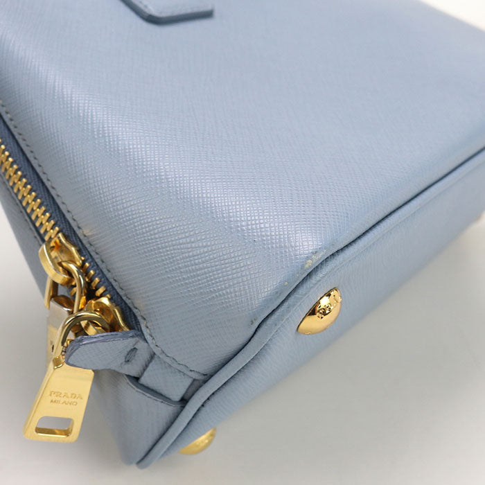 Prada 1Ba838 2Way Handbag/Safiano Leather Blue Women