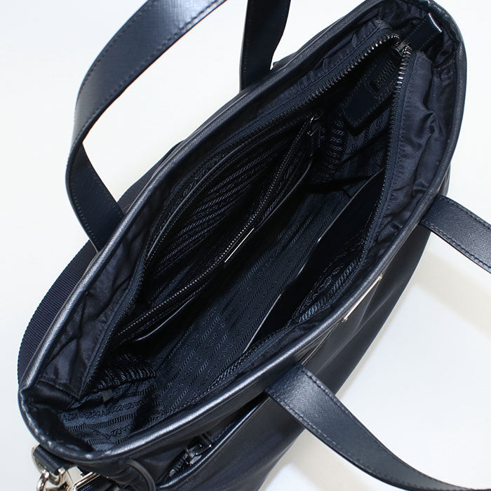 Prada 2Vg032 Tote Bag Safiano 2Waytote Bag Nylon,Leather Navy Mens(Unisex)