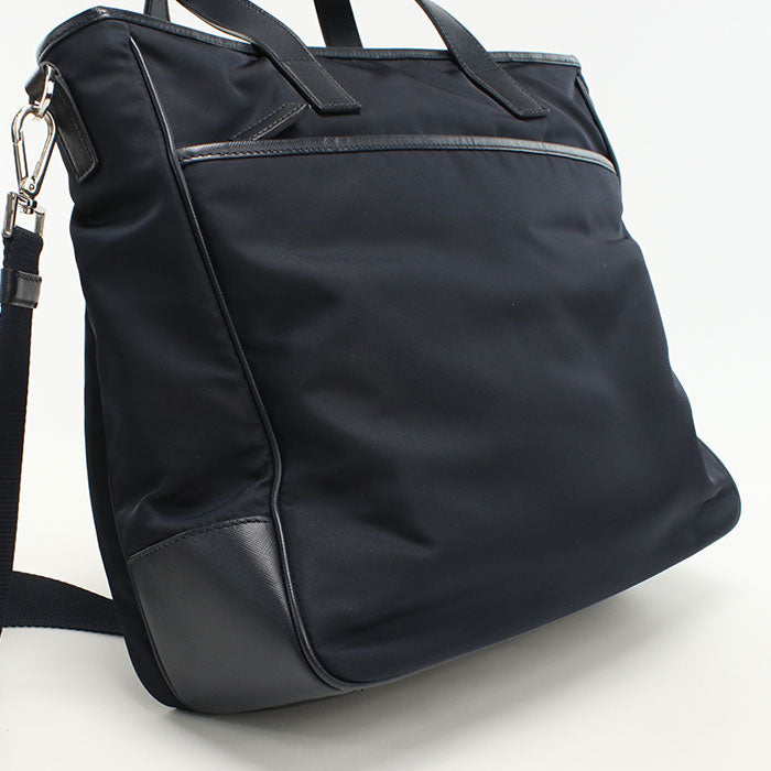 Prada 2Vg032 Tote Bag Safiano 2Waytote Bag Nylon,Leather Navy Mens(Unisex)
