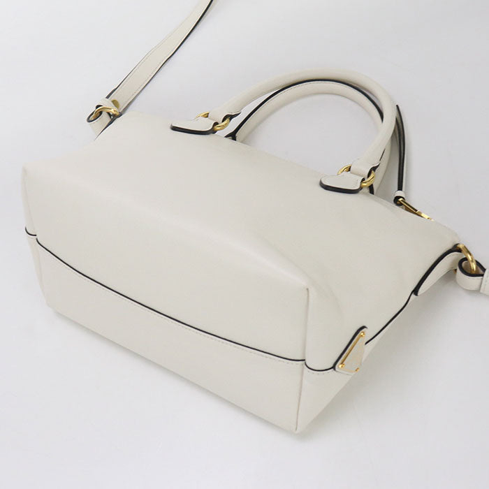 Prada 1Ba111 2Ebj F0009 2Way Handbag Leather White Women