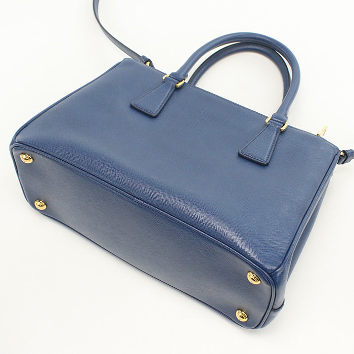 Prada 1Ba863 Nzv F0016 2Way Galleria Tote Bag/Safiano Leather Blue Women