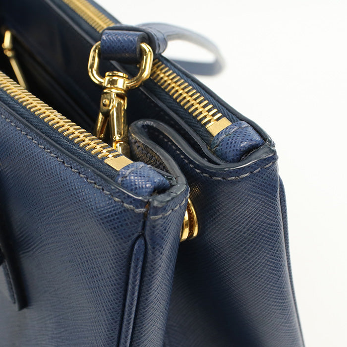 Prada 1Ba863 Nzv F0016 2Way Galleria Tote Bag/Safiano Leather Blue Women
