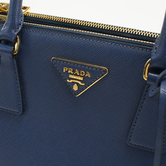Prada 1Ba863 Nzv F0016 2Way Galleria Tote Bag/Safiano Leather Blue Women