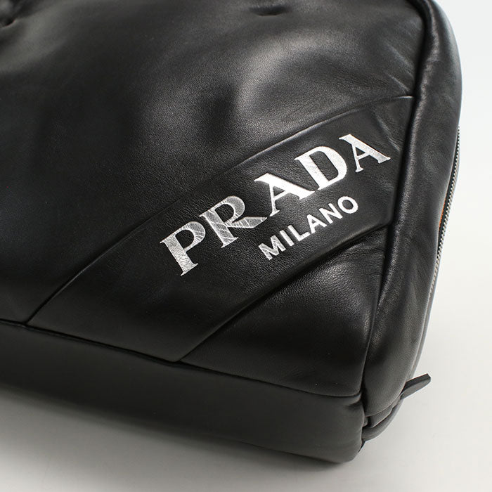 Prada 1Bb052 Tote Bag/Shoulder Bag Nappa Leather Black Women(Unisex)
