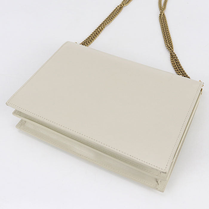 Saint Laurent 532750 Shoulder Bag Cassandra Chainbag Leather Ivory Women