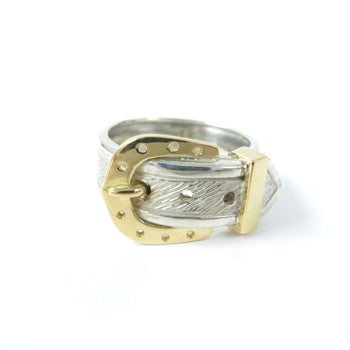 Hermes Ring Main?Fsv925 , Main?F750 Silver Gold Horseshoe Combi Ring Women