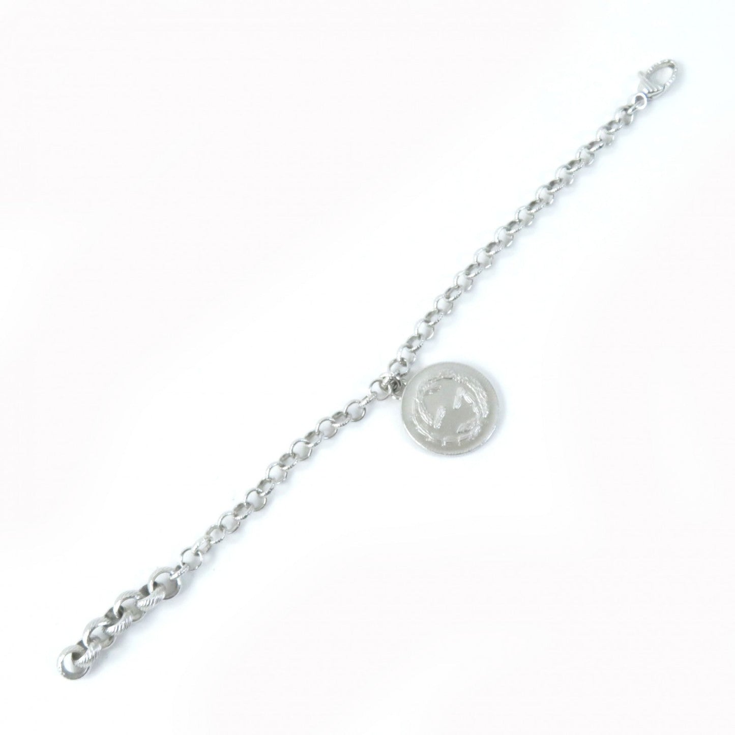 Gucci Bracelet 433499 Main?Fag925 Silver Interlocking G Bee Coin Women 18