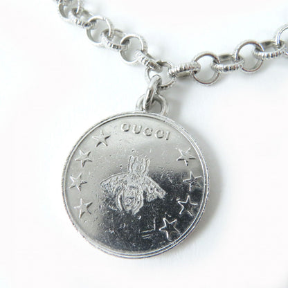 Gucci Bracelet 433499 Main?Fag925 Silver Interlocking G Bee Coin Women 18