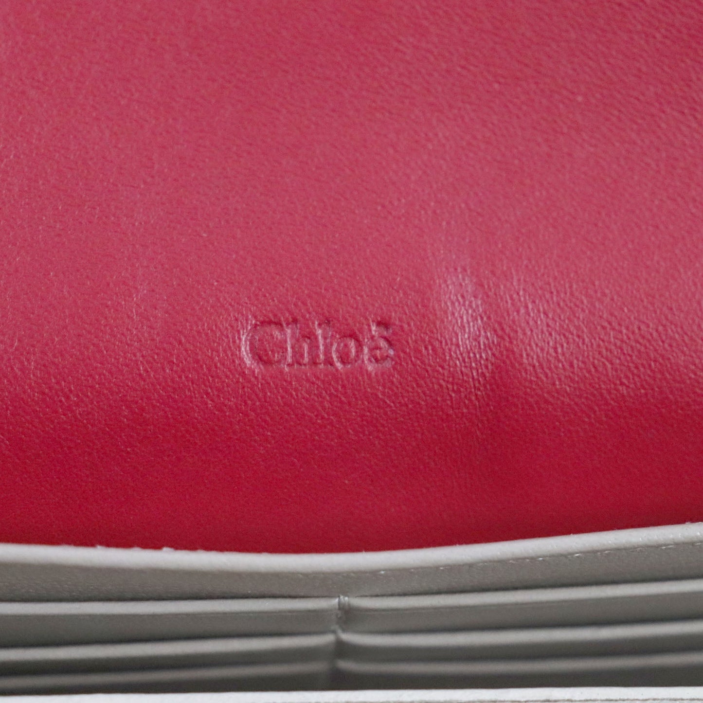 Chloe Long Wallet Purse 3P0284 Leather Red Georgia Georgia